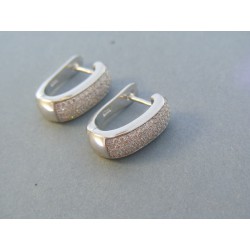 Strieborné dámske náušnice priehľadné kamienky DAS913 925/1000 9.13g