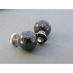 Strieborné dámske náušnice perličky kamienok DAS378 925/1000 3.78g