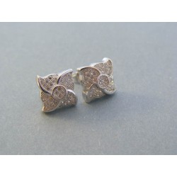 Strieborné dámske náušnice napichovačky kamienky VAS351 925/1000 3.51g