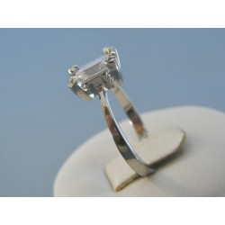 Strieborný dámsky prsteň priehľadný kamienok DPS58358 925/1000 3.58g