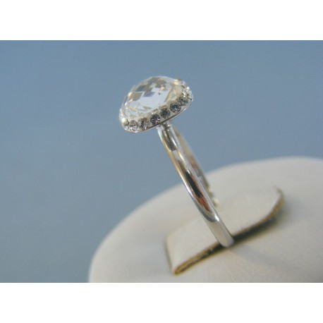 Strieborný dámsky prteň priehľadné kamienky VDPS55173 925/1000 1.73g