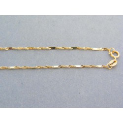 Zlatá retiazka žlté zlato točený vzor s platničkami DR50142Z 14 karátov 585/1000 1.42g
