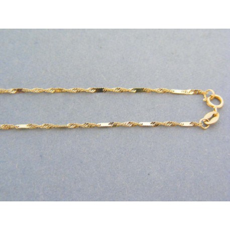 Zlatá retiazka žlté zlato točený vzor s platničkami DR50142Z 14 karátov 585/1000 1.42g