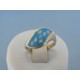 Strieborný dámsky prsteň modrý kameň DPS53340 925/1000 3.40g