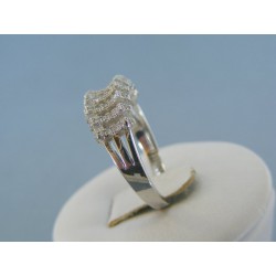Strieborný dámsky prsteň kamienky zirkónu DPS60428 925/1000 4.28g