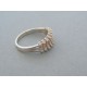 Strieborný dámsky prsteň kamienky zirkónu DPS60428 925/1000 4.28g