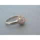 Strieborný dámsky prsteň ozdoba gulička s kamienkami DPS60552 925/1000 5.52g