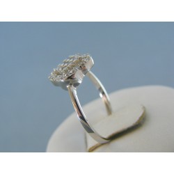 Strieborný dámsky prsteň číre zirkóny DPS56226 925/1000 2.26g