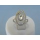 Strieborný dámsky prsteň v oválnom tvare zirkóny DPS56209 925/1000 2.09g