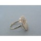 Strieborný dámsky prsteň v oválnom tvare zirkóny DPS56209 925/1000 2.09g