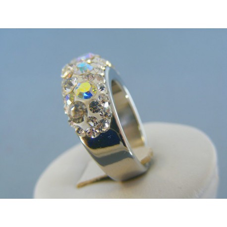 Dámsky prsteň ch. oceľ kamienky swarovského DPO571192 316L 11.92g