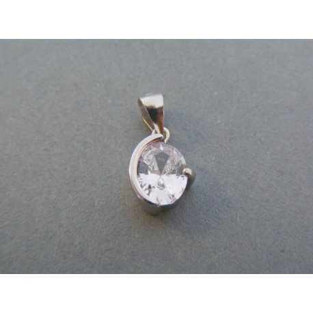 Strieborný dámsky prívesok okrúhly zirkón VIS178 925/1000 1.78g