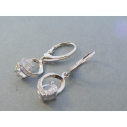 Strieborné visiace dámske náušnice zirkóny VAS406 925/1000 4.06g