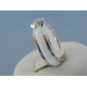 Strieborný dámsky prsteň keramika kamienky DPS57458 925/1000 4.58g