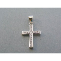 Strieborný dámsky prívesok krížik kamienky DIKS153 925/1000 1.53g