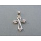 Strieborný prívesok krížik kamienky VIKS153 925/1000 1.53g