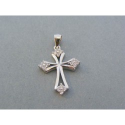 Strieborný prívesok krížik kamienky VIKS153 925/1000 1.53g