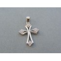 Strieborný prívesok krížik kamienky VIKS153 925/1000 1.53g