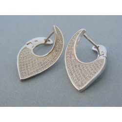 Strieborné dámske náušnice číre zirkóny VAS619 925/1000 6.19g