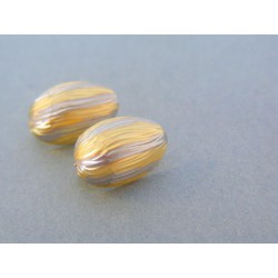 Zlaté dámske náušnice žlté biele zlato VA176V 14 karátov 585/1000 1.76g