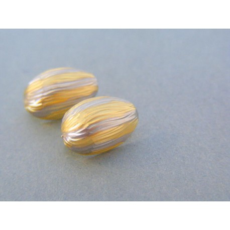 Zlaté dámske náušnice žlté biele zlato VA176V 14 karátov 585/1000 1.76g