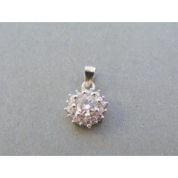 Strieborný dámsky prívesok priehľadný zirkón VIS096 925/1000 0.96g