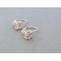 Strieborné dámske náušnice priehľadný zirkón VAS228 925/1000 2.28g