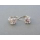 Strieborné dámske náušnice priehľadný zirkón VAS228 925/1000 2.28g