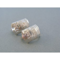 Zlaté dámske náušnice biele zlato vzorované DA238B 14 karátov 585/1000 2.38g