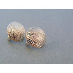 Zlaté dámske náušnice vzorované biele zlato DA209B 14 karátov 585/1000 2.09g