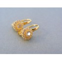 Zlaté dámske náušnice žlté zlato číre zirkóny VA314Z 14 karátov 585/1000 3.14g