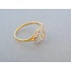 Zlatý dámsky prsteň žlté biele zlato vzorovaný VP56139V 14 karátov 585/1000 1.39g