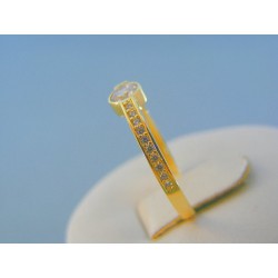 Zlatý dámsky prsteň žlté zlato číre zirkóny DP55168Z 14 karátov 585/1000 1.68g