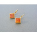 Zlaté dámske náušnice kameň opál žlté zlato DA210Z 14 karátov 585/1000 2.10g