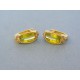 Zlaté dámske náušnice žlté zlato zelený kameň VA343Z 14 karátov 585/1000 3.43g