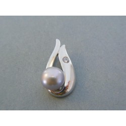 Strieborný dámsky prívesok perla VIS264 925/1000 2.64g