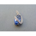 Strieborný dámsky prívesok modrý kameň VIS242 925/1000 2.42g