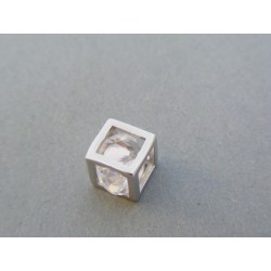 Strieborný dámsky prívesok kocka zirkón VIS184 925/1000 1.84g