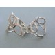 Strieborný dámsky dvojprsteň číre zirkóny DPS55857 925/1000 8.57g