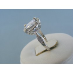 Strieborný dámsky prsteň číre zirkóny DPS53332 925/1000 3.32g