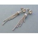 Strieborné dámske náušnice napichovačky kamienok DAS438 925/1000 4.38g