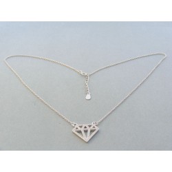 Strieborná dámska retiazka s príveskom kamienky DRS455322 925/1000 3.22g