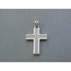 Strieborný prívesok krížik kamienky VIKS155 925/1000 1.55g