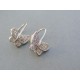 Strieborné dámske náušnice motýliky kamienky VAS336 925/1000 3.36g
