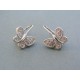 Strieborné dámske náušnice motýliky kamienky VAS336 925/1000 3.36g