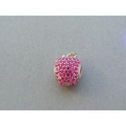 Strieborný dámsky prívesok jabĺko kamienky VIS333 925/1000 3.33g