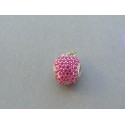 Strieborný dámsky prívesok jabĺko kamienky VIS333 925/1000 3.33g