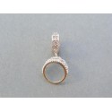 Strieborný prívesok korálka korúnka kamienky VIS165 925/1000 1.65g