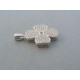 Strieborný dámsky prívesok štvorlístok kamienky VIS403 925/1000 4.03g
