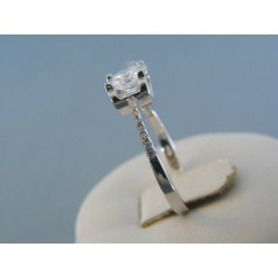 Strieborný dámsky prsteň číre zirkóny DPS54299 925/1000 2.99g